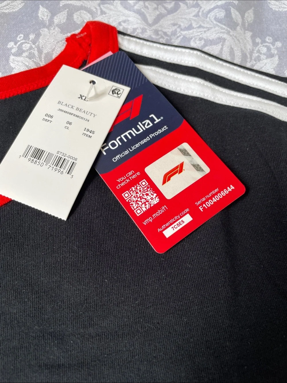 NWT Hybrid & company Black Formula 1 Tee with Red Trim. Size XL. - Picture 3 of 4